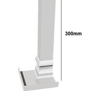 White Full Replacement Fascia Board Ogee Ended 18mm Thickness - 90 Degree Internal Fascia Corner