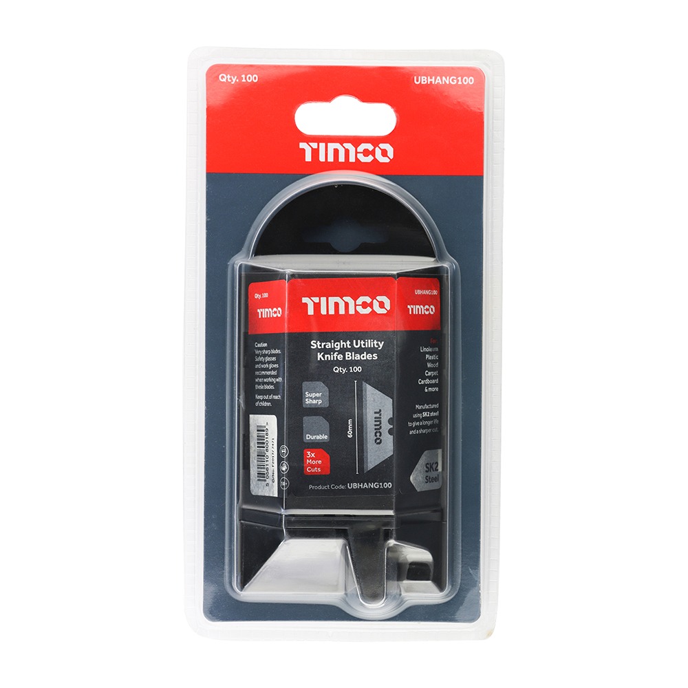 Utility Knife Blades - 100 Pack