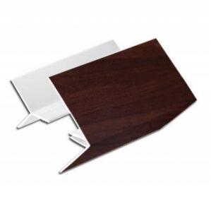 Mahogany External Upvc Shiplap Cladding - 2-Part External Corner Trim 3 Metre