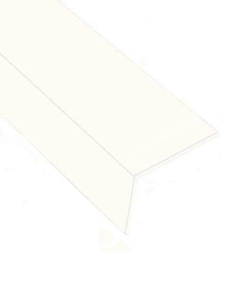 White Durasid Cladding Upvc Reveal Corner Trim 100 X 50mm X 2.5MTRS