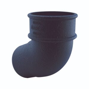 Black Round Cast Iron Effect Downpipe 112° Offset Bend