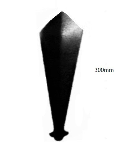 Black Fascia Board Finial-Smooth Gloss Finish - Image 2
