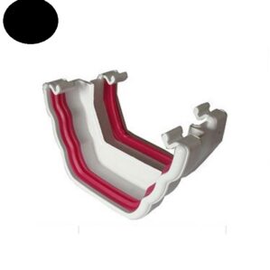 Black Ogee Guttering-Ogee to Square Gutter Adaptor