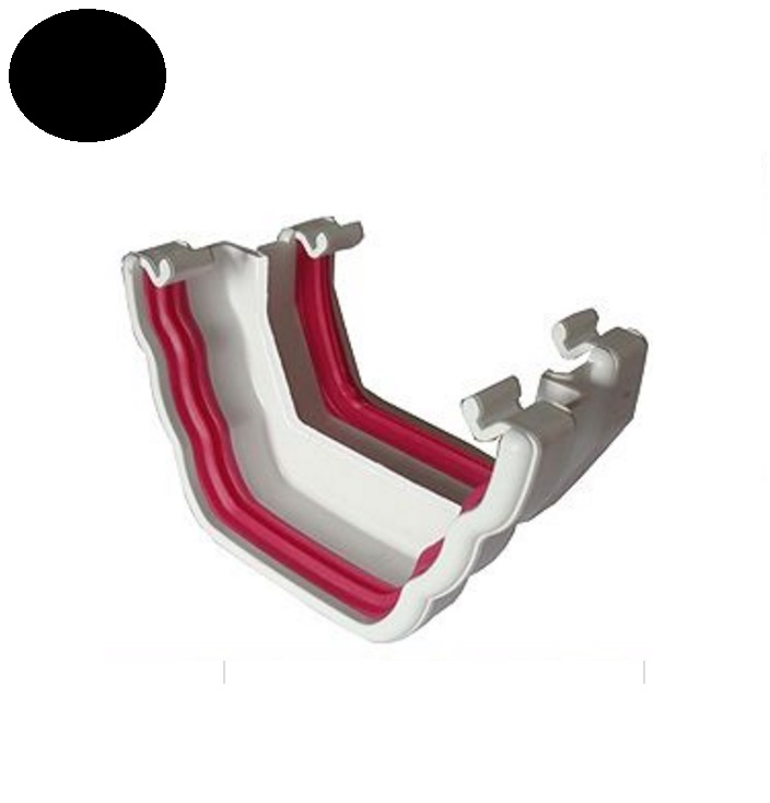 Black Ogee Guttering-Ogee to Square Gutter Adaptor