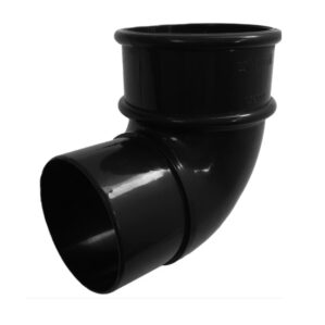 Black Round Downpipe 90° Bend