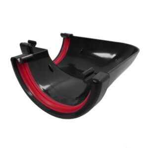 Black 1/2 Round Guttering 90° Angle