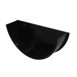 Black 1/2 Round Guttering Internal Stop End