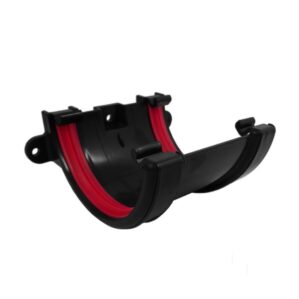 Black 1/2 Round Guttering Union