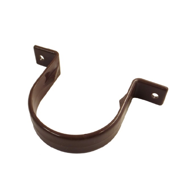 Downpipe Brown Round - Flush Fitting Pipe Clip