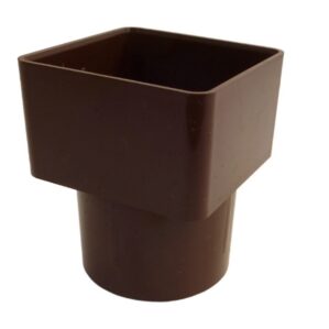 Downpipe Brown Squareline - Square To Round Pipe Adaptor