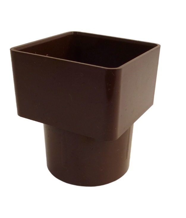 Downpipe Brown Round - Square To Round Pipe Adaptor