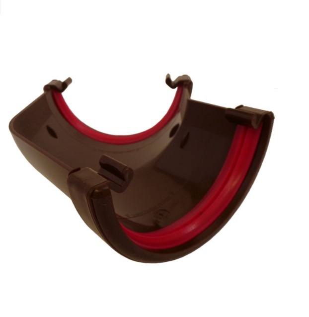 Brown Round Guttering - Gutter Angle 135°