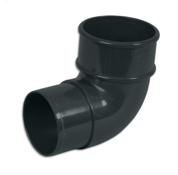 Anthracite Grey Round Downpipe 90° Bend
