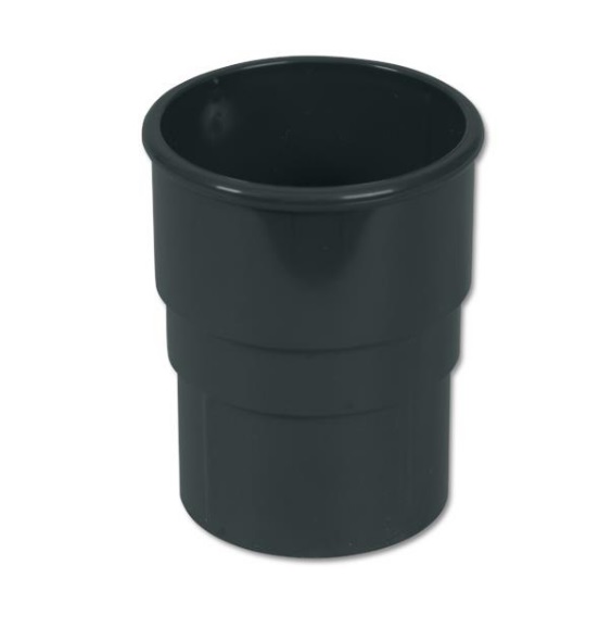 Anthracite Grey Round Downpipe Pipe Socket/Joint