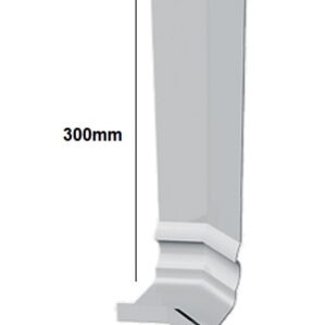 White Full Replacement Fascia Board Ogee Ended 18mm Thickness - External Fascia Corner 135 Degrees