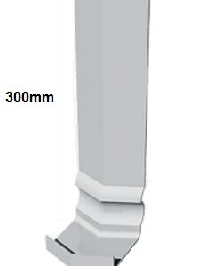 White Full Replacement Fascia Board Ogee Ended 18mm Thickness - Internal Fascia Corner 135 Degrees