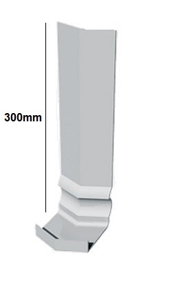White Full Replacement Fascia Board Ogee Ended 18mm Thickness - Internal Fascia Corner 135 Degrees