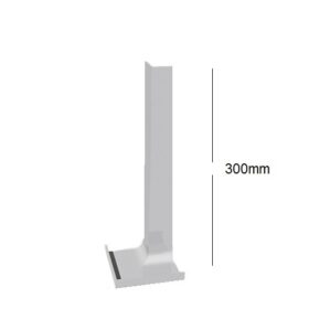 White Square Edge Fascia Board 90°Internal Corner