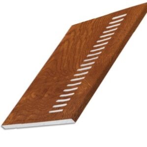 Golden Oak Vented Soffit Board x 5m Subtle Grained