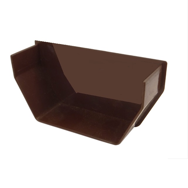 Brown Squareline Guttering - Internal Stopend