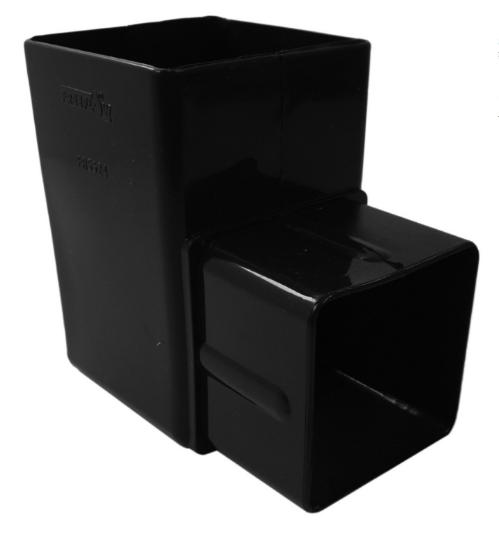 Black Squareline Downpipe - Pipe Bend 90°