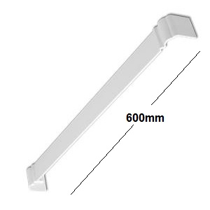 White Full Replacement Fascia Board Ogee Ended 18mm Thickness - Fascia Joint Double
