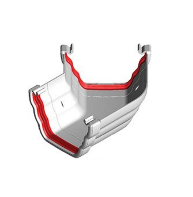 White Ogee Guttering - Gutter Angle 135°