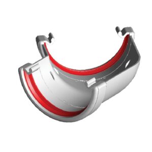 White Round Guttering - Gutter Angle 135°