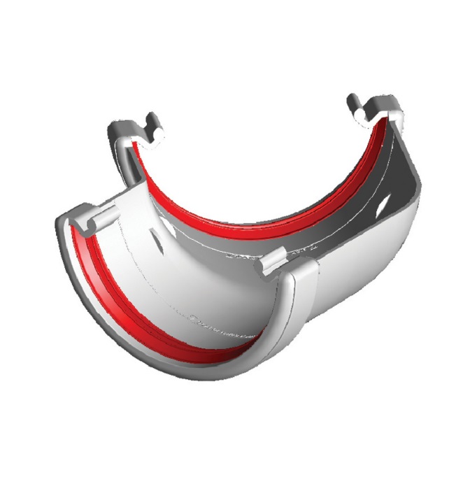 White Round Guttering - Gutter Angle 135°