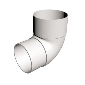 White Round Downpipe - Pipe Bend 92°