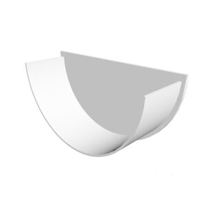 White Round Guttering - Internal Stopend