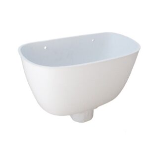 White Squareline Downpipe - Hopper