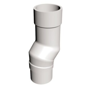 White Round Downpipe - Mini Offset