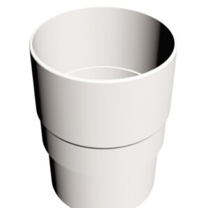 White Round Downpipe - Pipe Socket