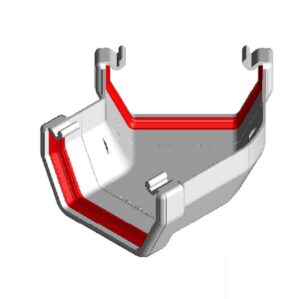 White Squareline Guttering - Gutter Angle 135°