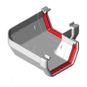 White Squareline Guttering - Gutter Angle 90°