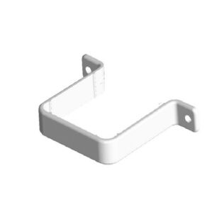 White Squareline Downpipe - Flush Fitting Pipe Clip