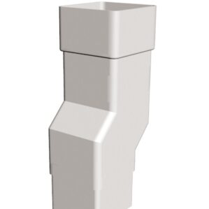 White Squareline Downpipe - Mini Offset