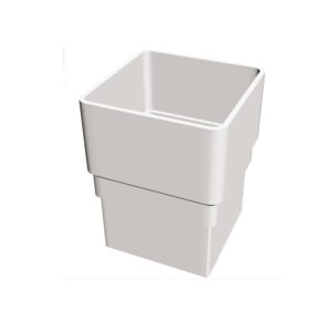 White Squareline Downpipe - Pipe Socket