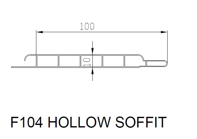 White Hollow Soffit Board 100mm x 5m - Image 2