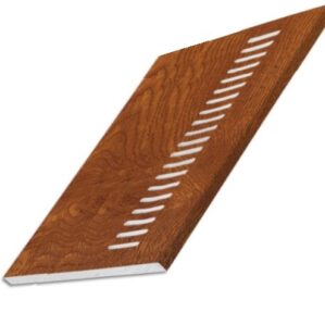 Golden Oak Subtle Grained Finish-Vented Soffit Board-150mm x 5m
