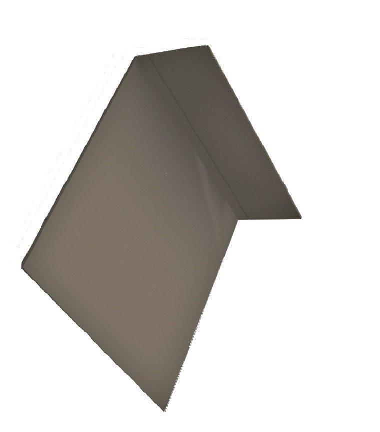 Durasid Walnut Aluminium Reveal Corner Trim 50mm X 150mm-3m