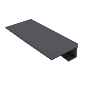 Anthracite Grey Cladding 1-Part Upvc Edge Trim X 3m