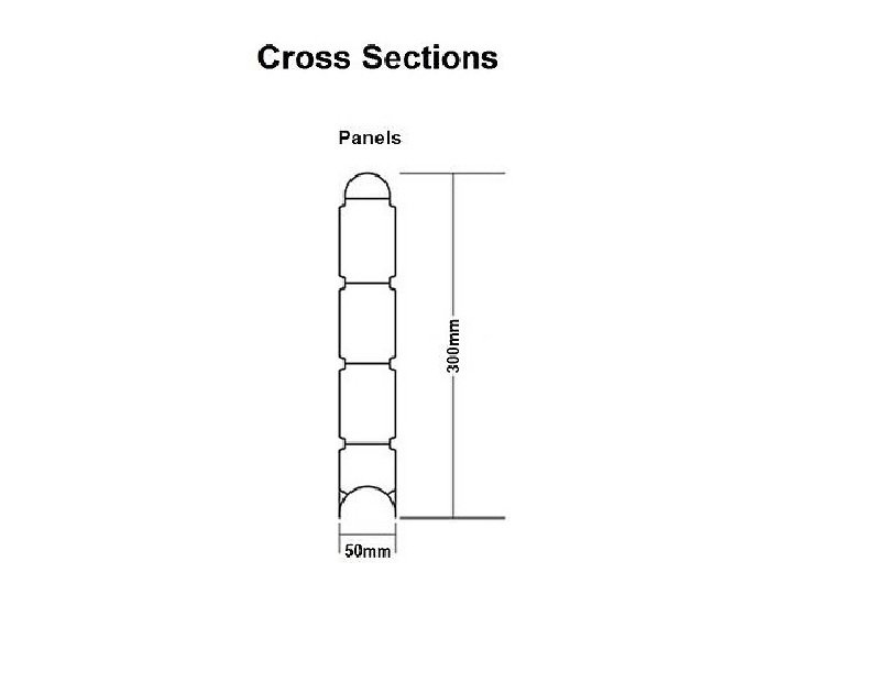 Graphite Grey Pvc Composite Fencing Panel 1828mm x 300mm - Image 11