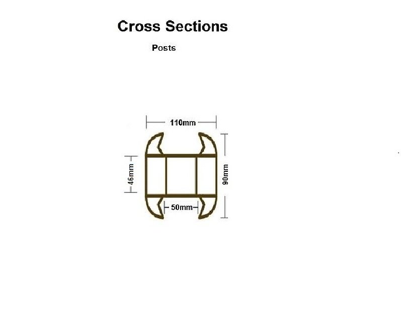 Graphite Grey Pvc Composite Post 1800mm - Image 2