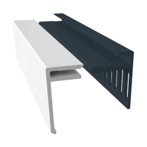 White Upvc Cladding-2 Part Multi Vent Cover Trim x 3m