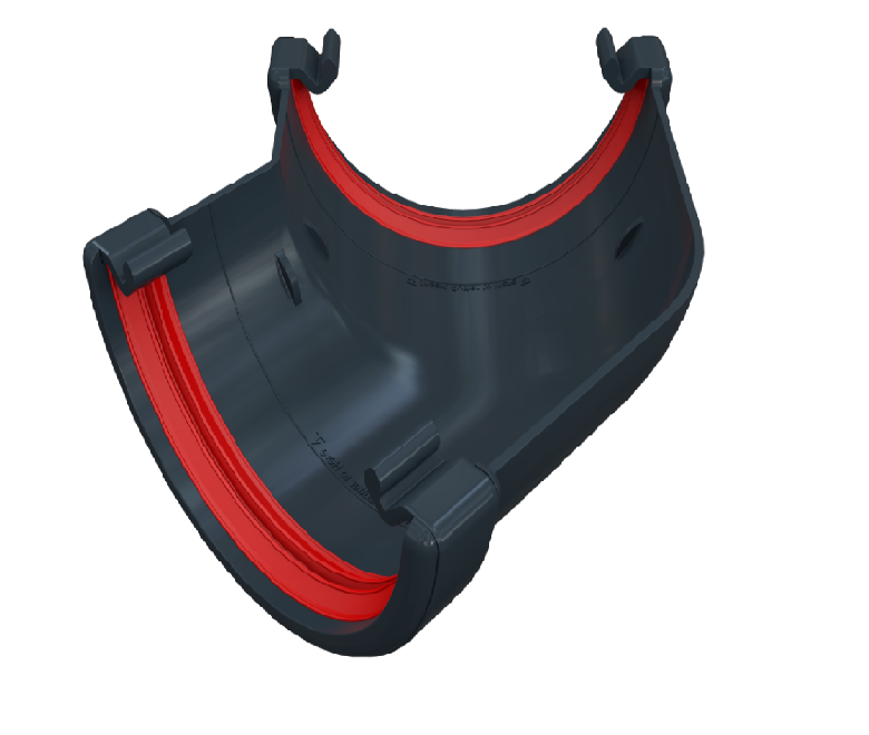 Anthracite Grey 1/2 Round Guttering-Gutter Angle 135°