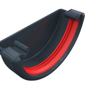 Anthracite Grey 1/2 Round Guttering-External Stopend