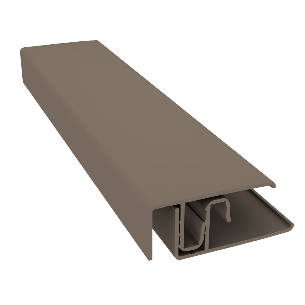 African Padauk Aluminium-2-Part Edge Trim-3m
