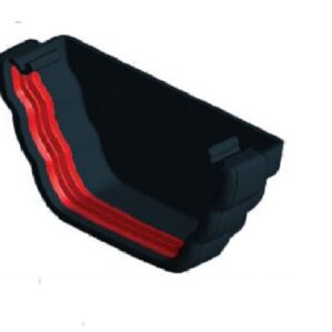 Black Ogee Guttering-External Stopend